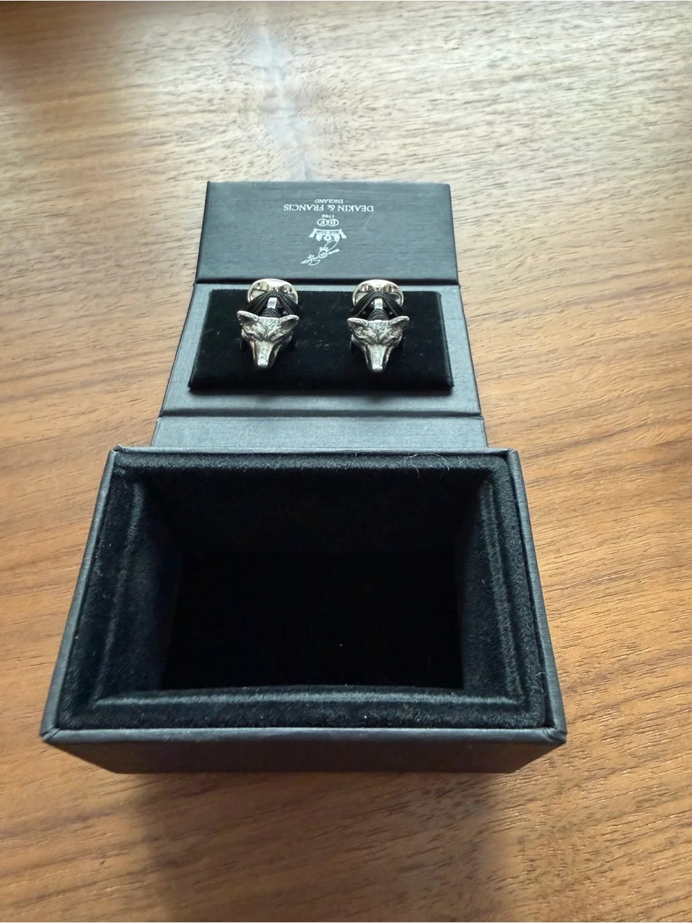 Deakin & Francis Fox Head Sterling Silver Cufflinks